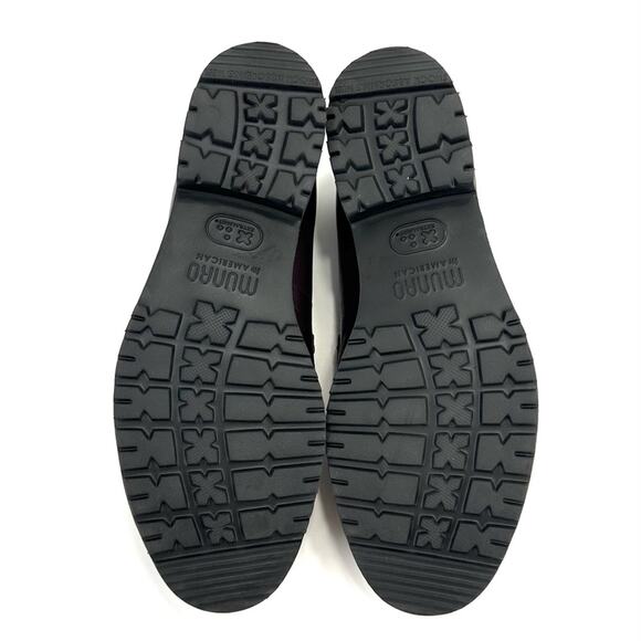 Munro American Geena Women Loafer Size 8 Wine/Red Leather Moc-Toe Low Block Heel - Picture 7 of 16